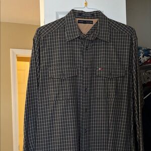 Tommy Hilfiger Dark Gray Checkered Men's Shirt